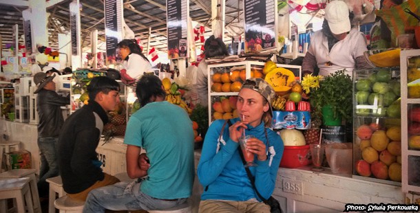 Juice on San Pedro market in Cusco