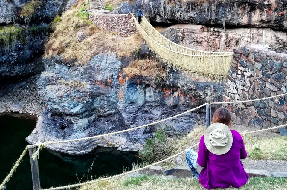 Inca bridge Qeswachaka, the most interesting attarctions in Peru